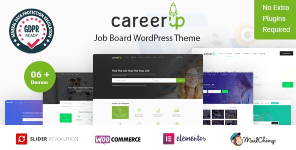 دانلود قالب وردپرس CareerUp - پوسته دایرکتوری مشاغل پیشرفته وردپرس