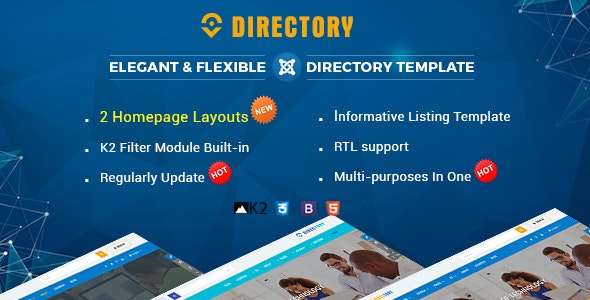 دانلود قالب جوملا Directory - قالب دایرکتوری راست چین و پیشرفته جوملا