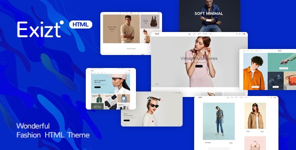 دانلود قالب سایت Exist - قالب فروشگاهی حرفه ای و واکنش گرا HTML