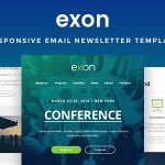 دانلود قالب ایمیل Exon - قالب ایمیل واکنش گرا و حرفه ای HTML
