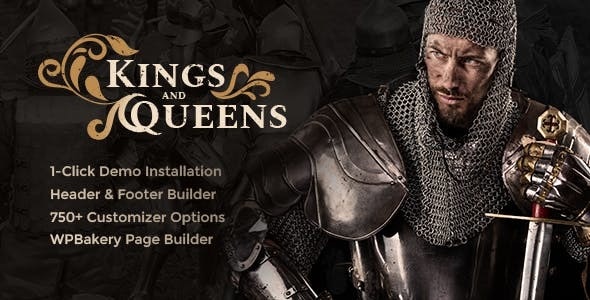 دانلود قالب وردپرس Kings & Queens - پوسته سرگرمی و تاریخ باستان وردپرس