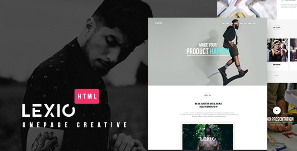 دانلود قالب سایت Lexio - قالب تک صفحه ای و خلاقانه HTML