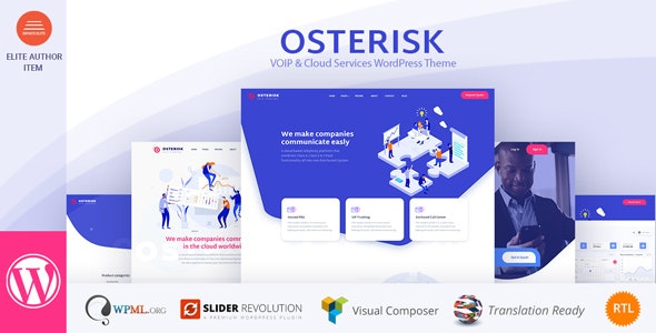 دانلود قالب وردپرس Osterisk - پوسته سرویس VOIP و فضای ابری وردپرس