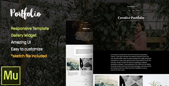 دانلود قالب میوز Portfolio - قالب واکنش گرا و مدرن Adobe Muse