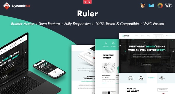 دانلود قالب ایمیل Ruler - قالب ایمیل و خبرنامه حرفه ای و واکنش گرا HTML