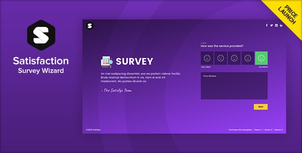 دانلود قالب سایت Satisfyc - قالب فرم نظرسنجی و رضایتمندی HTML