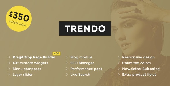 دانلود قالب اپن کارت Trendo - قالب فروشگاه پوشاک و لباس OpenCart