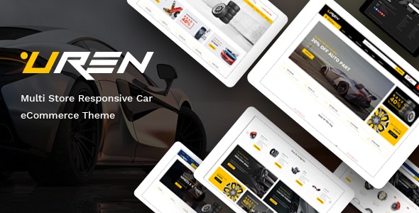 دانلود قالب اپن کارت Uren - قالب لوازم جانبی خودرو OpenCart