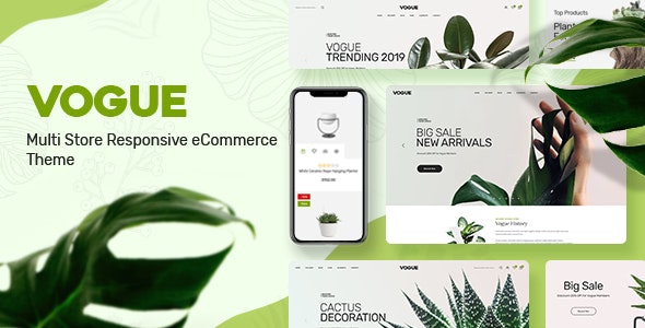 دانلود قالب اپن کارت Vogue - قالب گلفروشی آنلاین حرفه ای OpenCart