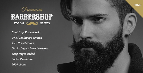 دانلود قالب سایت BarberShop - قالب آرایشگاه حرفه ای و واکنش گرا HTML
