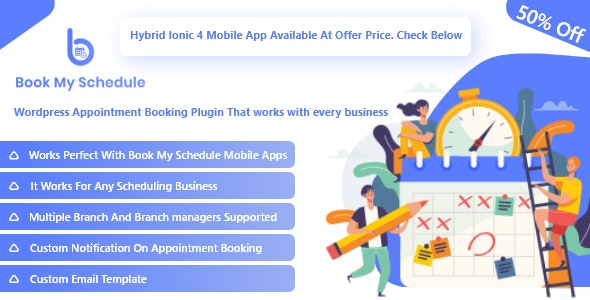 دانلود اپلیکیشن موبایل BookMySchedule - نسخه اندروید، iOS و سازگاری با وردپرس