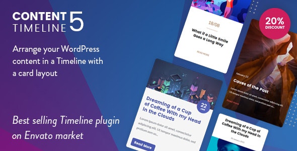 دانلود افزونه وردپرس Content Timeline - ایجاد تایم لاین حرفه ای و جذاب در وردپرس