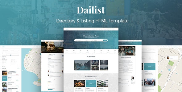 دانلود قالب سایت Dailist - قالب دایرکتوری حرفه ای و واکنش گرا HTML