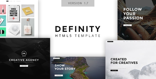 دانلود قالب سایت Definity - قالب خلاقانه و چند منظوره HTML