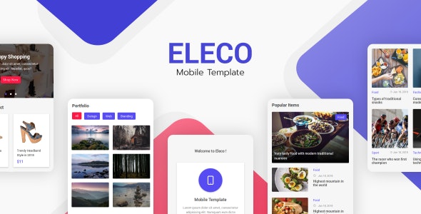 دانلود قالب سایت Eleco - قالب موبایل واکنش گرا و مدرن HTML