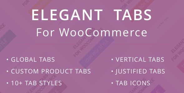 دانلود افزونه Elegant Tabs برای فروشگاه ساز ووکامرس