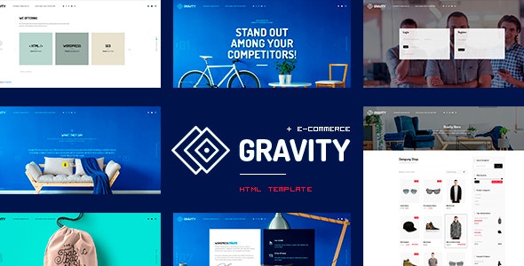 دانلود قالب سایت Gravity - قالب شرکتی و چند منظوره HTML