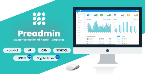 دانلود قالب مدیریت Preadmin - قالب مدیریت و داشبورد چند منظوره بوت استرپ