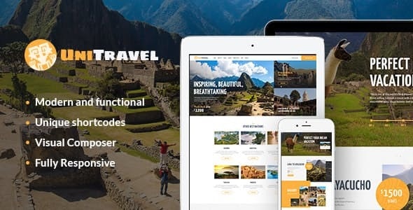 دانلود قالب وردپرس UniTravel - پوسته گردشگری و تور مسافرتی وردپرس
