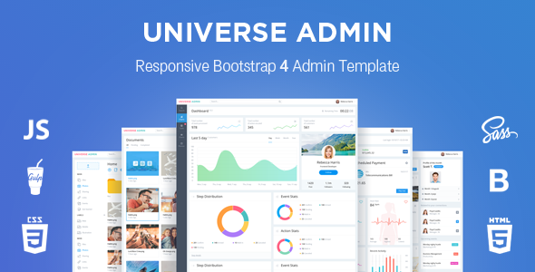 دانلود قالب UniverseAdmin - قالب مدیریت و ادمین پیشرفته بوت استرپ 4