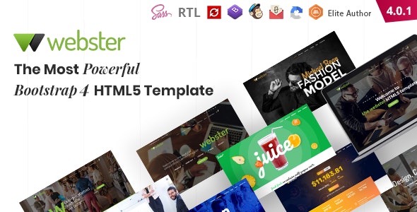 دانلود قالب سایت Webster - قالب چند منظوره کسب و کار و شرکتی حرفه ای HTML5