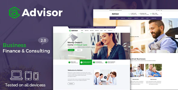 دانلود قالب سایت Advisor - قالب شرکتی و کسب و کار حرفه ای HTML