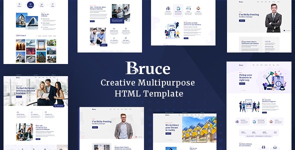 دانلود قالب سایت Bruce - قالب خلاقانه و چند منظوره HTML