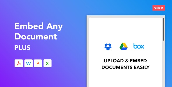 دانلود افزونه وردپرس Embed Any Document Plus