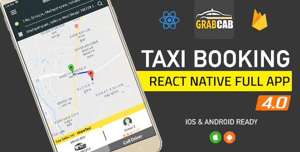 دانلود سورس iOS و اندروید GrabCab - اپلیکیشن تاکسی اینترنتی حرفه ای