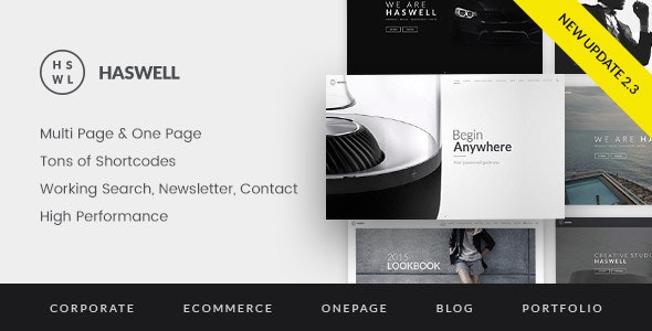 دانلود قالب سایت Haswell - قالب چند منظوره و تک صفحه ای HTML