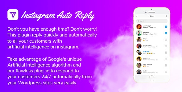 دانلود افزونه وردپرس Instagram Auto Reply with Artificial Intelligence