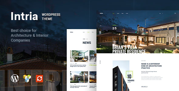 دانلود قالب وردپرس Enexus – قالب کسب و کار حرفه ای وردپرس Intria Architecture and Interior WordPress Theme