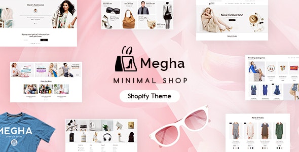 دانلود قالب شاپیفای Megha - قالب فروشگاهی حرفه ای و مدرن شاپیفای
