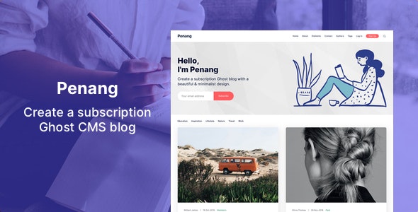 دانلود قالب کاربر محور Penang - قالب واکنش گرا و حرفه ای Ghost