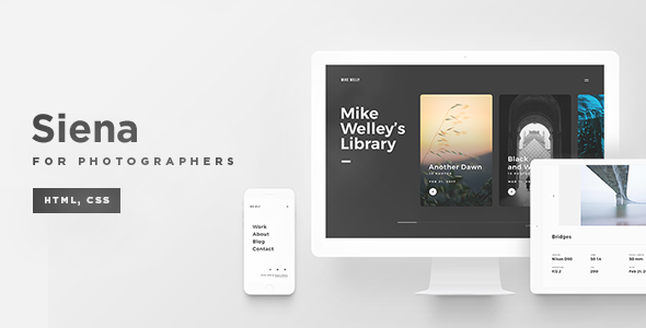 دانلود قالب سایت Siena - قالب عکاسی و فتوگرافی حرفه ای HTML
