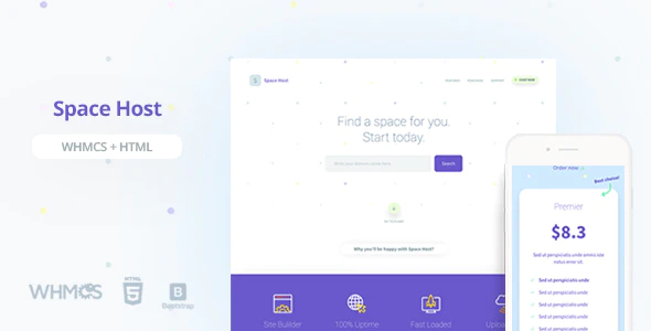 دانلود قالب سایت Space Host - قالب هاستینگ و میزبانی WHMCS و HTML