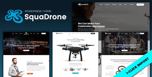دانلود قالب وردپرس SquaDrone - پوسته تکنولوژی و واکنش گرا وردپرس