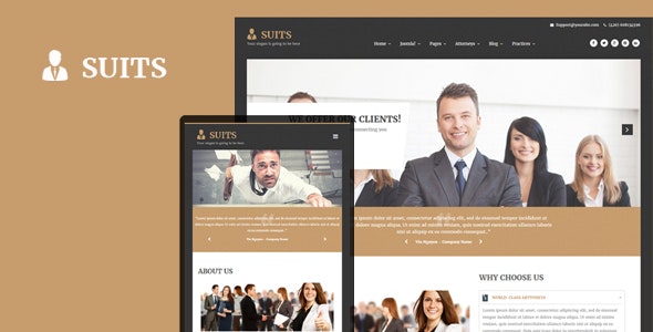 دانلود قالب جوملا Suits - قالب موسسات حقوقی و وکالت حرفه ای جوملا
