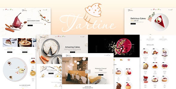 دانلود قالب شاپیفای Tartine - قالب فروشگاه شیرینی پزی حرفه ای شاپیفای