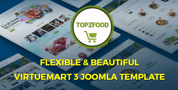 دانلود قالب جوملا TopzFood - قالب فروشگاهی چند منظوره و حرفه ای VirtueMart