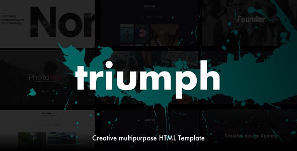 دانلود قالب سایت Triumph - قالب نمونه کار تک صفحه ای و نمونه کار HTML