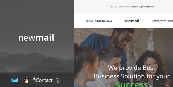 دانلود قالب ایمیل newmail - قالب خبرنامه و ایمیل چند منظوره HTML