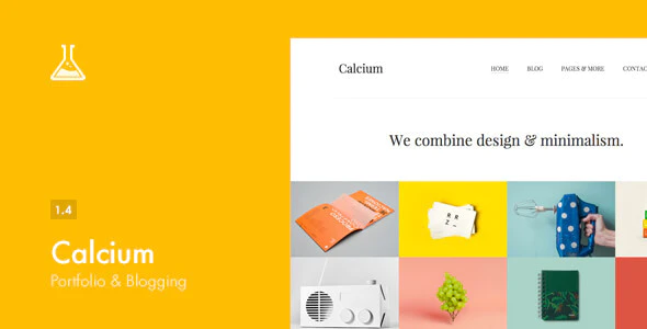 دانلود قالب وردپرس Calcium - قالب نمونه کار و وبلاگ خلاقانه وردپرس