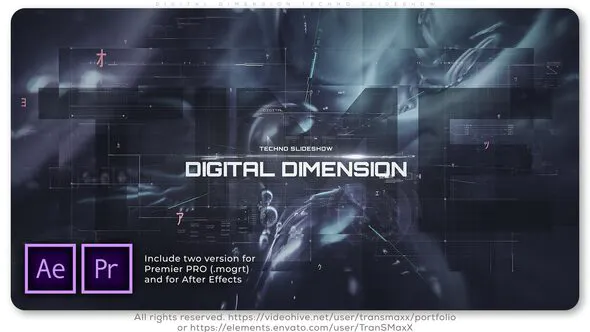 دانلود پروژه افتر افکت Digital Dimension Techno Slideshow