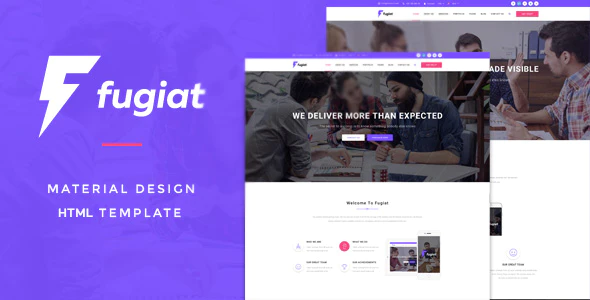 دانلود قالب سایت Fugiat - قالب متریال دیزاین واکنش گرا HTML
