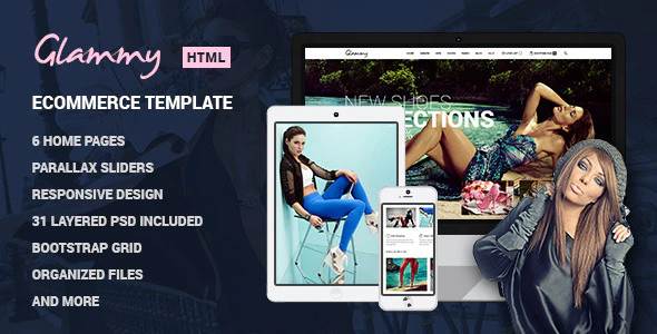 دانلود قالب سایت Glammy - قالب فروشگاهی و حرفه ای HTML