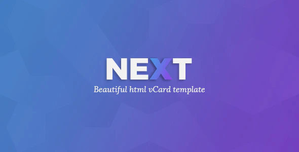 دانلود قالب سایت NEXt - قالب رزومه و سایت شخصی HTML