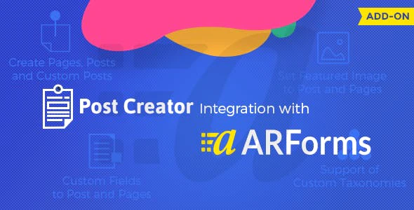 دانلود افزودنی Post Creator برای افزونه وردپرس Arforms