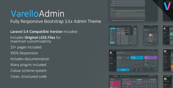 دانلود قالب Varello Admin - قالب مدیریت و داشبورد Laravel