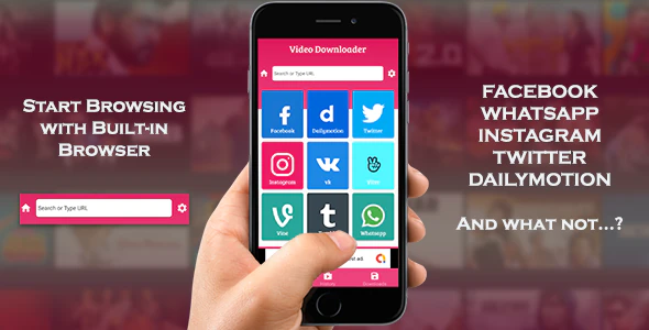 دانلود سورس اپلیکیشن اندروید Video Downloader with Browser